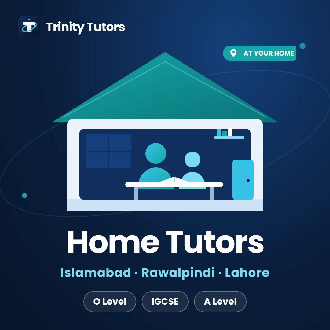 O Levels home tutors: tutor and student studying at a table inside a house